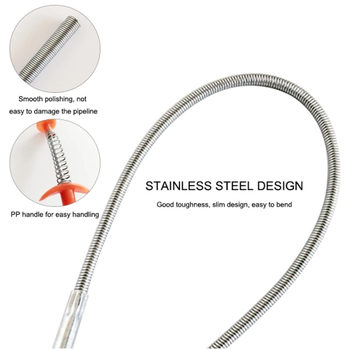Multifunctional Stainless Steel Drain Cleaner - 90 cm